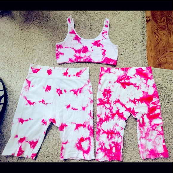 Charlotte Russe Matching Tie Dye Biker 